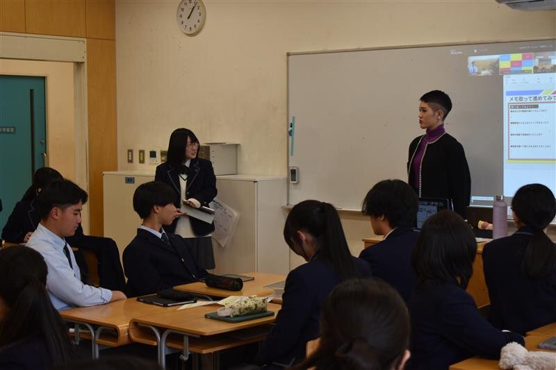 桜美林大学×上野学園 探究連携授業の様子2